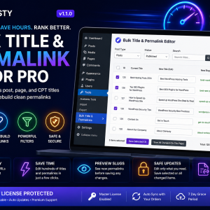 OnHosty Bulk Title & Permalink Editor (1 License)